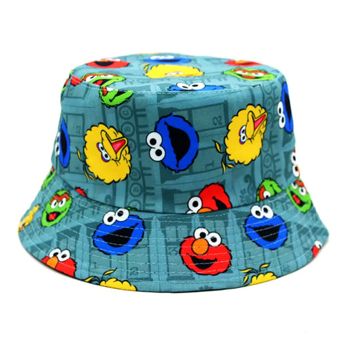 Sesame Street Crew - Cartoon Series Bucket Hat - Grey Multicolour