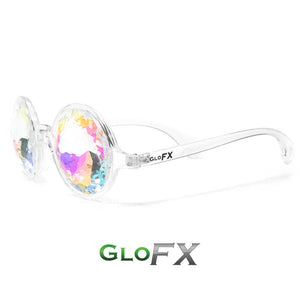 Transparent Clear Frames with Rainbow Tinted Lenses - Kaleidoscope Glasses, by GloFX.