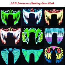 Load image into Gallery viewer, Luminous Sound Reactive Face Mask - Blue Venom
