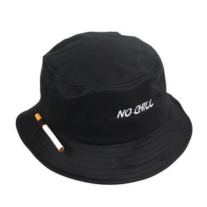 The 'No Chill' Smoker's ♨️ Bucket Hat ft. Convenient Cigarette Holder on Side of Hat - All Colours (2)