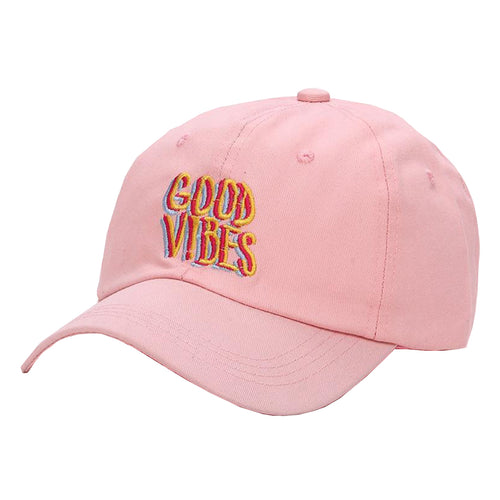 Good Vibes Baseball Cap - Pink