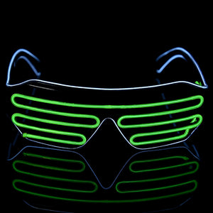Green Blue LED Rave Glasses