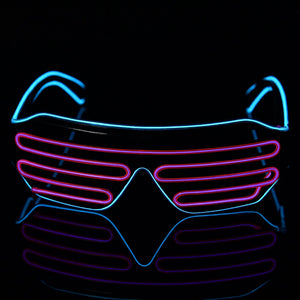 Purple & Blue LED Rave Glasses