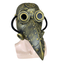 Load image into Gallery viewer, Medieval Steampunk Plague Doctor Mask with Birdlike Beak! - Mechanical - Silver