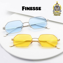 Load image into Gallery viewer, Finesse - Sunglasses – Silver &amp; Blue