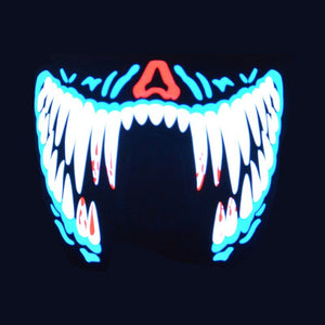 Luminous Sound Reactive Face Mask - Red Venom