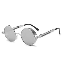 Load image into Gallery viewer, Steaming - Men&#39;s Steampunk Party Sunglasses - Silver Frames + Silver Lenses