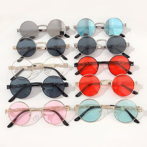 Trapper - Vintage Quavo-Style Sunglasses - Silver Frame + Silver Lenses