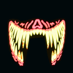 Luminous Sound Reactive Face Mask - Green Venom