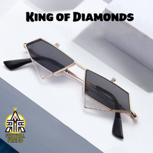 Load image into Gallery viewer, King of Diamonds 👑 – Flip Up Sunglasses – Gold &amp; Red