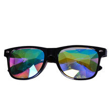 Load image into Gallery viewer, Black Frame Wayfarer Kaleidoscope Glasses 🔮 (X Range)