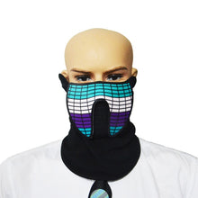 Load image into Gallery viewer, Luminous Sound Reactive Face Mask - Levels (Blue &amp; Purple)