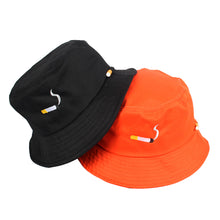 Load image into Gallery viewer, The &#39;No Chill&#39; Smoker&#39;s ♨️ Bucket Hat ft. Convenient Cigarette Holder on Side of Hat - Orange