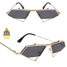 Load image into Gallery viewer, King of Diamonds 👑 – Flip Up Sunglasses – Gold &amp; Clear