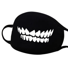 Load image into Gallery viewer, Black Grin-Face Mouth Coverings - All Designs (11)