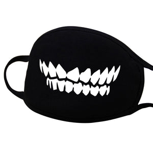 Black Grin-Face Mouth Coverings - All Designs (11)