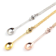 Load image into Gallery viewer, Rose Gold Tea Spoon Pendant Chain / Necklace 20&quot;