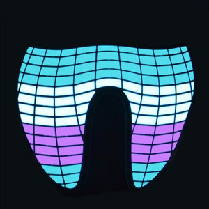 Luminous Sound Reactive Face Mask - Levels (Blue & Purple)