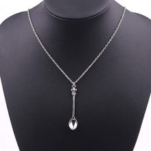 Load image into Gallery viewer, Silver Tea Spoon Pendant Chain / Necklace 30&quot;