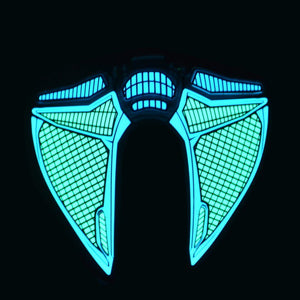 Luminous Sound Reactive Face Mask - Blue Venom