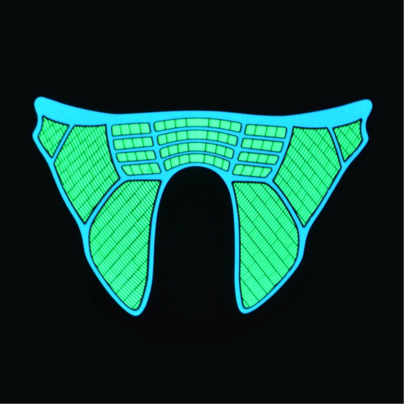 Luminous Sound Reactive Face Mask - Storm Trooper 2 (Green)