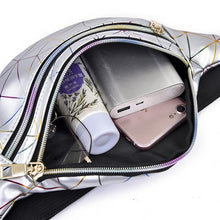 Load image into Gallery viewer, Geometric Waist Bag - Silver