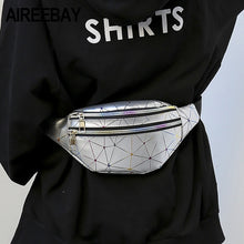 Load image into Gallery viewer, Geometric Waist Bag - Silver