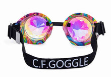 Load image into Gallery viewer, Red &amp; Orange Fusion Goggles with Rainbow Kaleidoscope Lenses 🔮 (X Range)