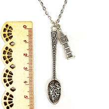 Load image into Gallery viewer, Money Spoon  💷 🕑 with Big Ben Pendant Chain Necklace