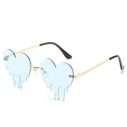 Hey Hun – Women’s Sunglasses – Light Blue With Crystal
