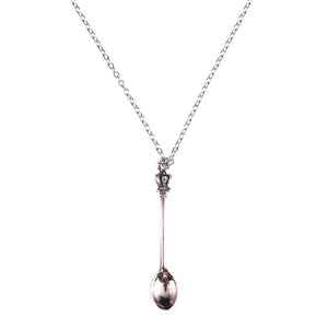 Silver Tea Spoon Pendant Chain / Necklace 30"