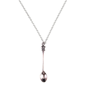 Gold Tea Spoon Pendant Chain / Necklace 20"
