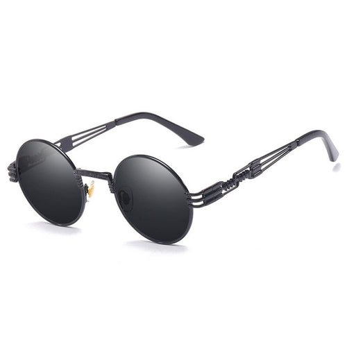 Trapper - Vintage Quavo-Style Sunglasses - Black Frame + Black Lenses