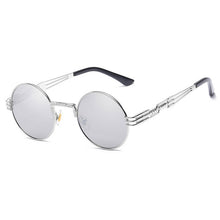 Load image into Gallery viewer, Trapper - Vintage Quavo-Style Sunglasses - Silver Frame + Silver Lenses