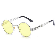 Load image into Gallery viewer, Trapper - Vintage Quavo-Style Sunglasses - Silver Frame + Yellow Lenses