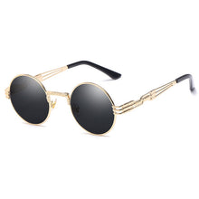 Load image into Gallery viewer, Trapper - Vintage Quavo-Style Sunglasses - Gold Frame + Black Lenses