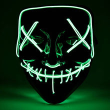 Load image into Gallery viewer, Green Halloween Light Up Neon Purge Mask