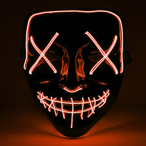 Halloween Purge Mask Light Up Neon (Multiple Colours)