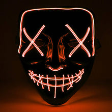 Load image into Gallery viewer, White Halloween Light Up Neon Purge Mask