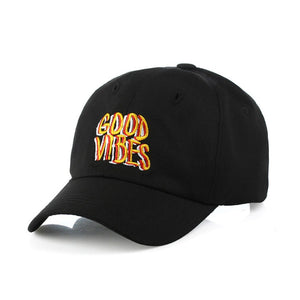 Good Vibes Baseball Cap - Black