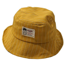 Load image into Gallery viewer, Casual Pinstripe Bucket Hat - Yellow