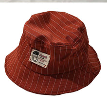 Load image into Gallery viewer, Casual Pinstripe Bucket Hat - Red