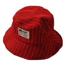 Load image into Gallery viewer, Casual Pinstripe Bucket Hat - Red