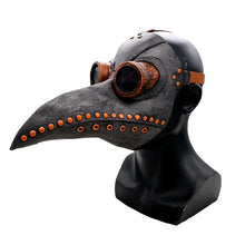 Load image into Gallery viewer, Medieval Steampunk Plague Doctor Mask with Birdlike Beak!  Death&#39;s Door - Coal Black