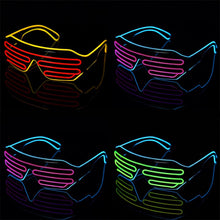 Load image into Gallery viewer, Purple &amp; Blue LED Rave Glasses