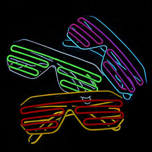 Load image into Gallery viewer, Green Blue LED Rave Glasses