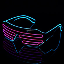 Load image into Gallery viewer, Green Blue LED Rave Glasses