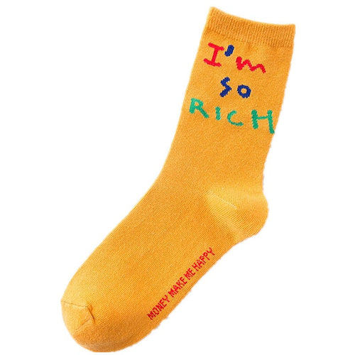 I'm So Rich Sock Design - Orange