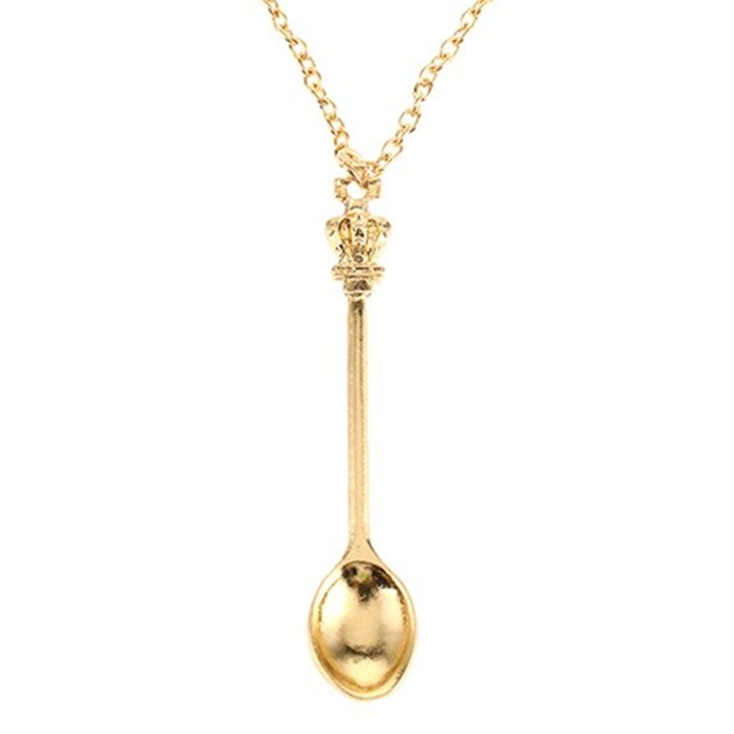 Gold Tea Spoon Pendant Chain / Necklace 20