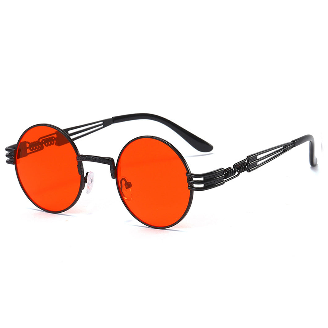 Trapper - Vintage Quavo-Style Sunglasses - Black Frame + Red Lenses